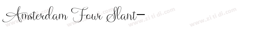 Amsterdam Four Slant字体转换